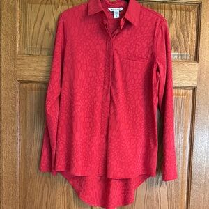 Athleta Vibrant Red Urbanite Button-Up Shirt